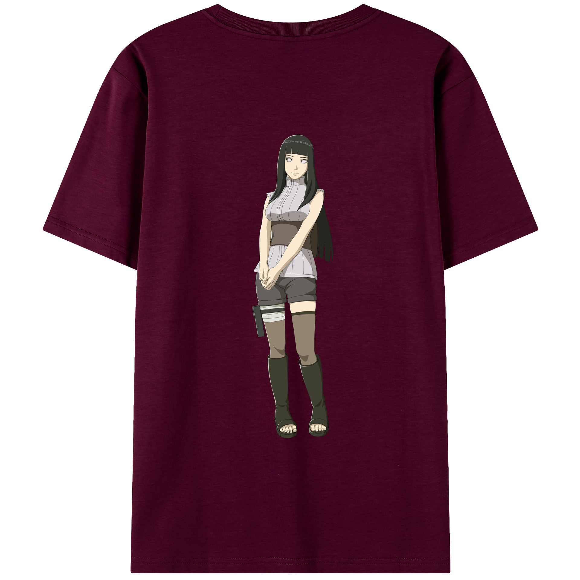 （画像用） NARUTO -ナルト- 日向ヒナタ Hyūga Hinata レディース半袖Tシャツ(バックプリント)